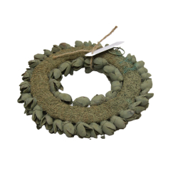 Wianek z suszonych owoców egzotycznych Bakuli 20cm Zielony